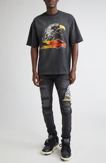MX1 Ultrasuede Patched Skinny Jeans