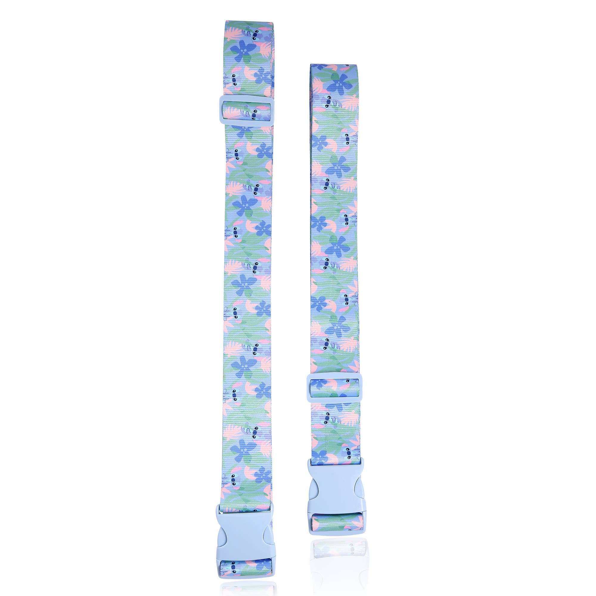 Disney Stitch Tropical 2-Piece Luggage Strap Set, Alternate, color, Blue