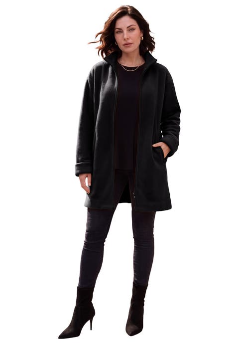 Plus Size Fleece Driving Coat (plus)
