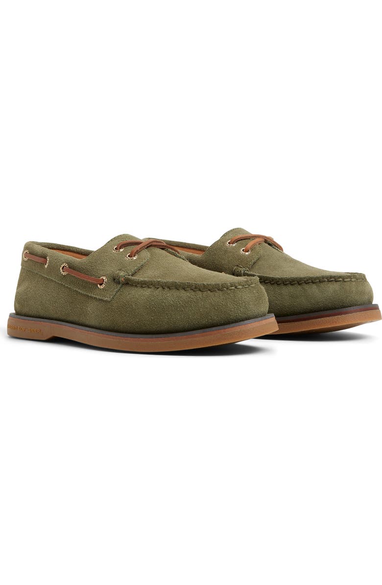 Sperry Gold Cup Authentic Original 2-Eye Boat Shoe, Main, color, Light Green