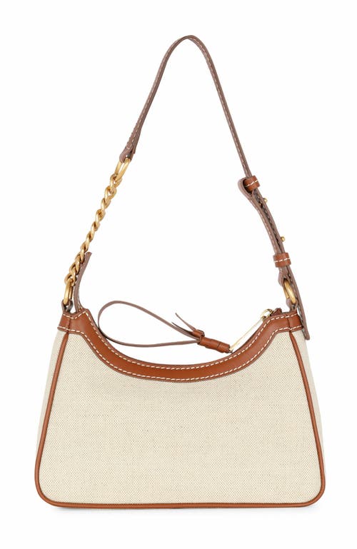 BALMAIN BALMAIN B-ARMY SHOULDER CANVAS AND LEATHER BAG
