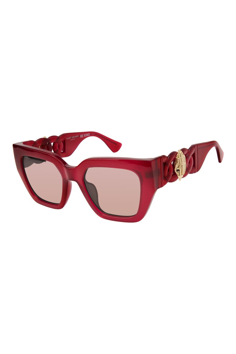 52mm Cat Eye Sunglasses, Alternate, color, MAGENTA/ FUCHSIA FL