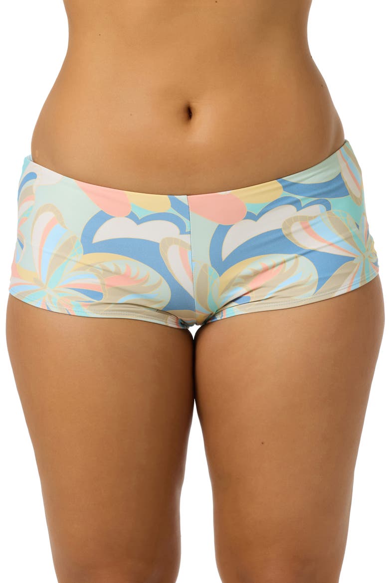 Butterfly Geo Surfs Up Swim Shorts, Main, color, BLUE MULTI COLORED