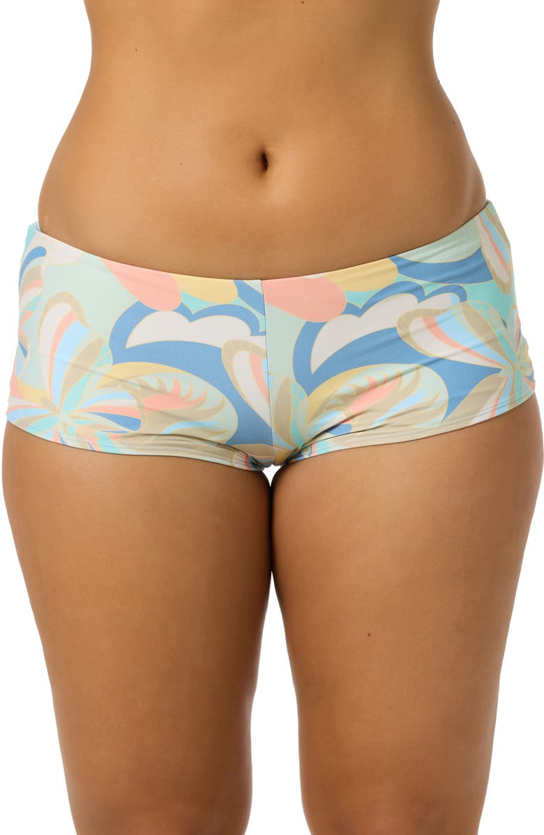 O'Neill Butterfly Geo Surfs Up Swim Shorts, Main, color, Blue Multi Colored