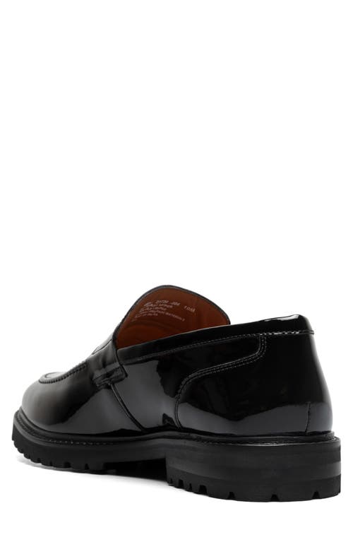 Stacy Adams Hazleton Apron Toe Lugged Penny Loafer In Black