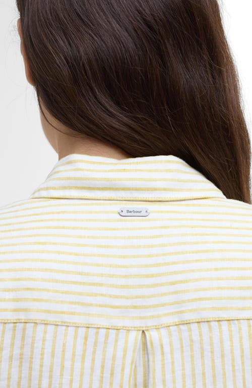 BARBOUR BARBOUR MARINE STRIPE LINEN BUTTON-UP SHIRT