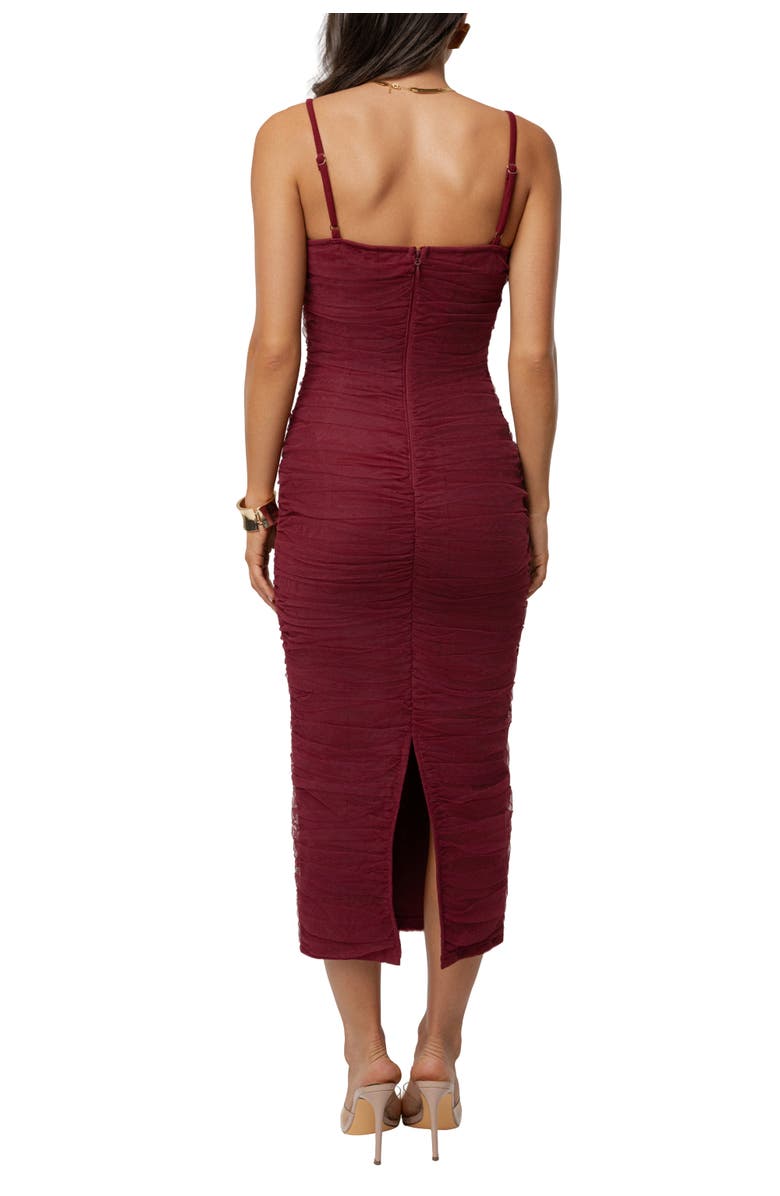 JLUXLABEL True Form Midi Dress, Alternate, color, Burgundy