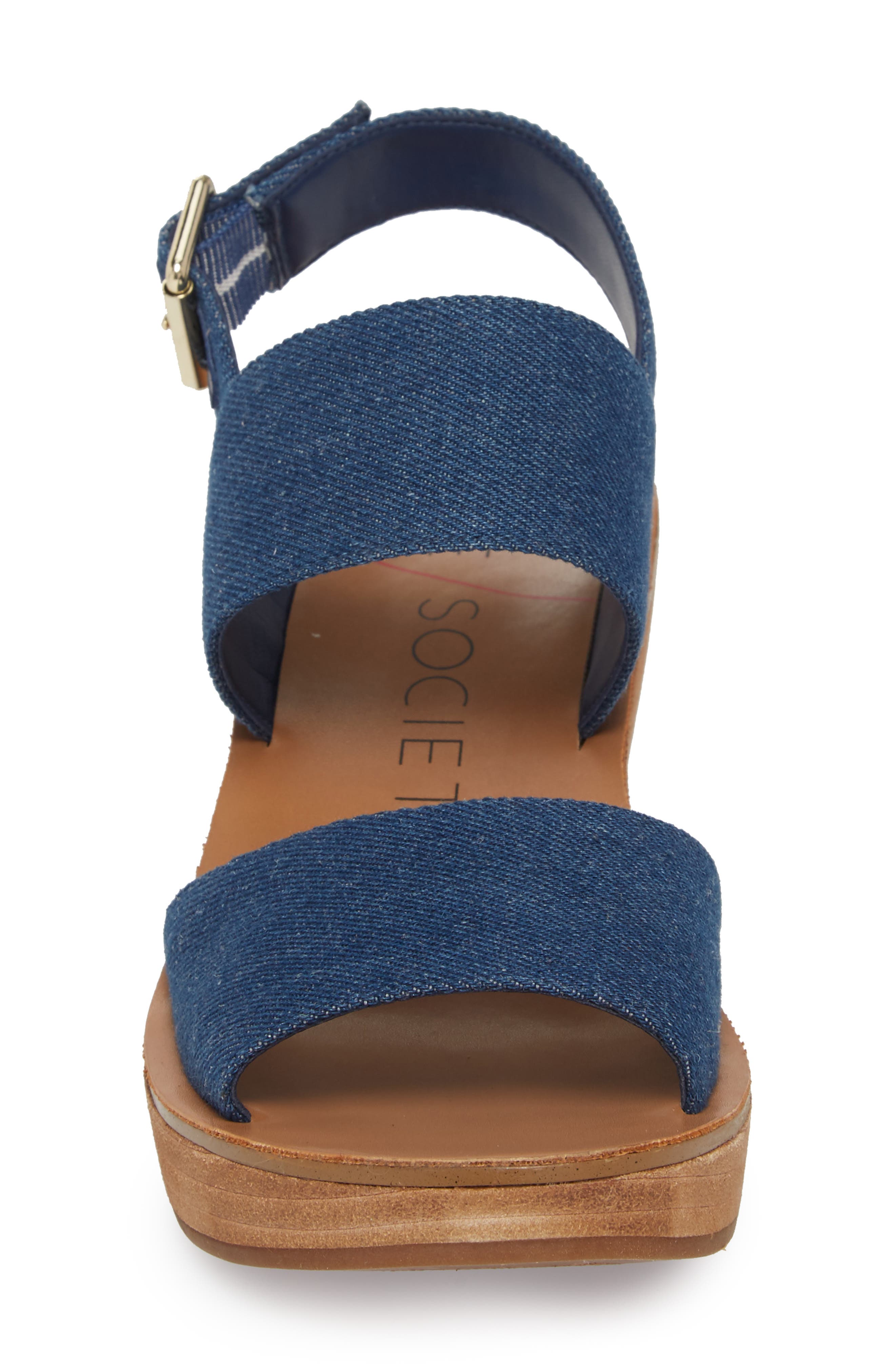 Pavlina Platform Wedge Sandal, Alternate, color, DARK BLUE DENIM