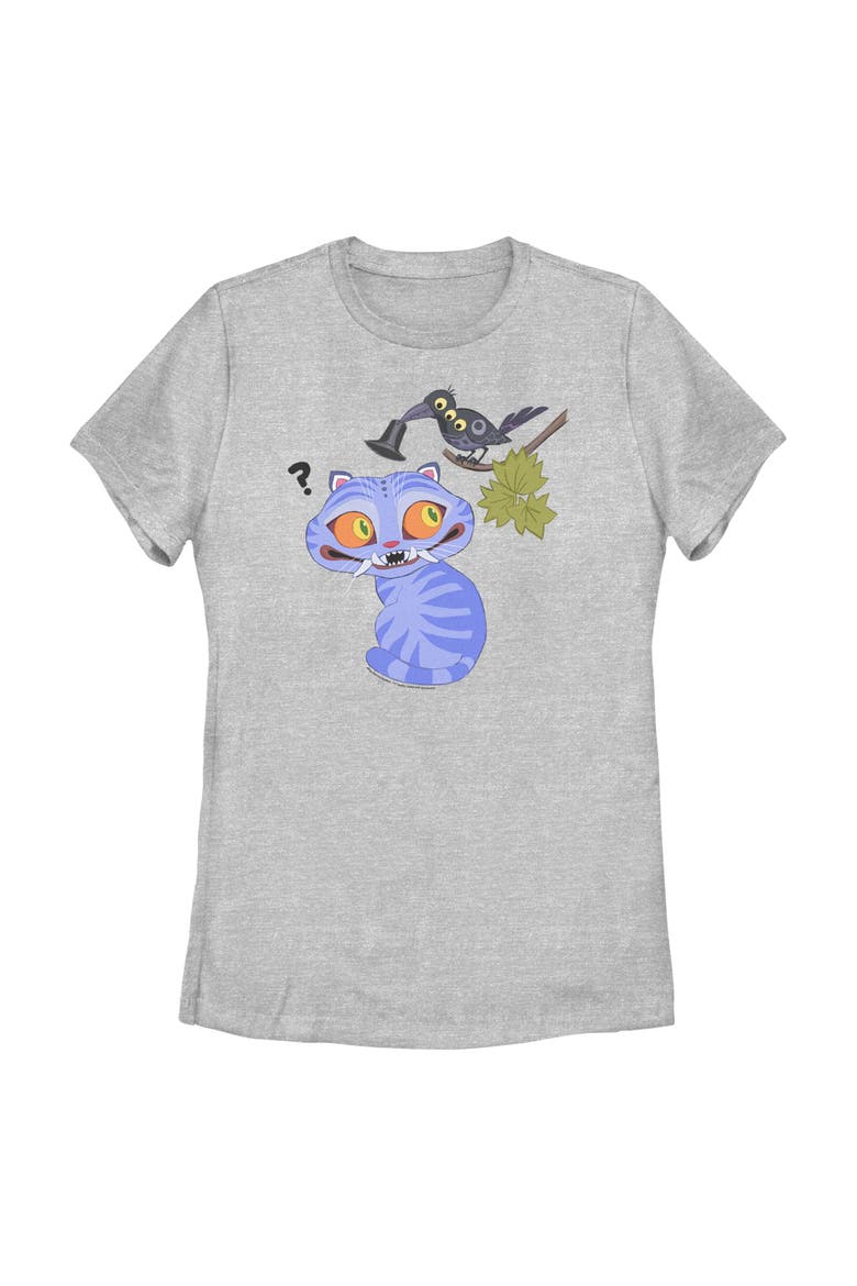 Women's KPop Demon Hunters Derpy And Magpie  Graphic T-Shirt, Main, color, Athletic Heather
