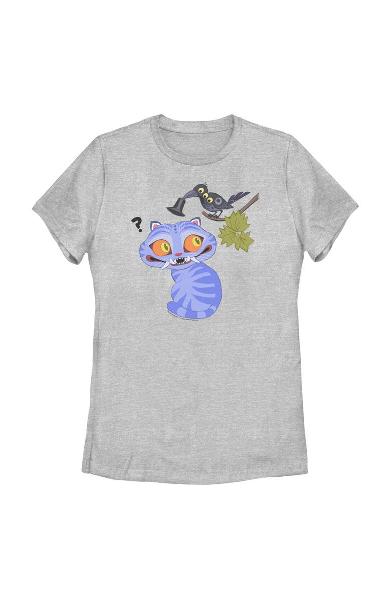 KPop Demon Hunters Women's KPop Demon Hunters Derpy And Magpie Graphic T-Shirt, Main, color, Athletic Heather