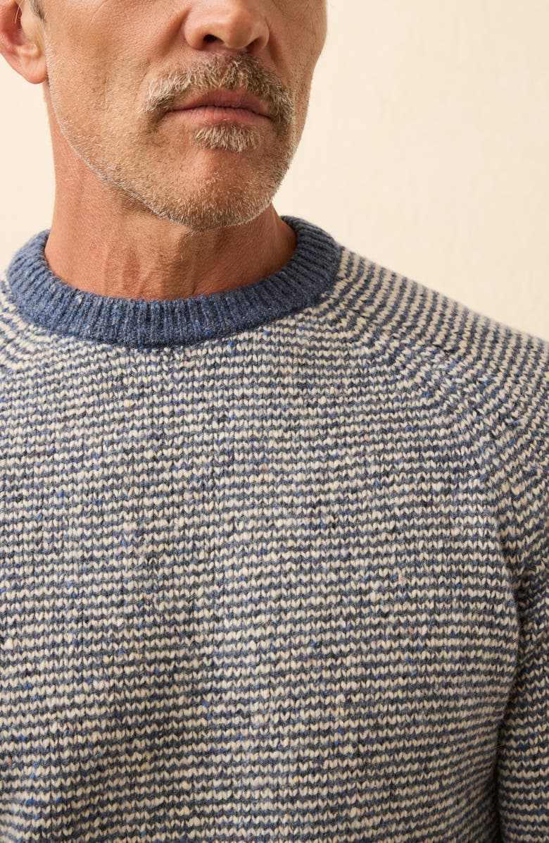 Faherty Donegal Crewneck Wool Blend Sweater, Alternate, color, Sea Feeder Marl
