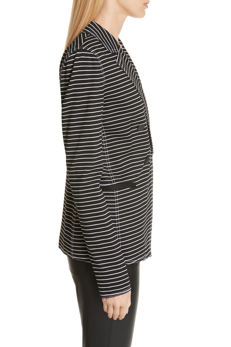 Devin Stripe Blazer, Alternate, color, BLACK/ WHITE