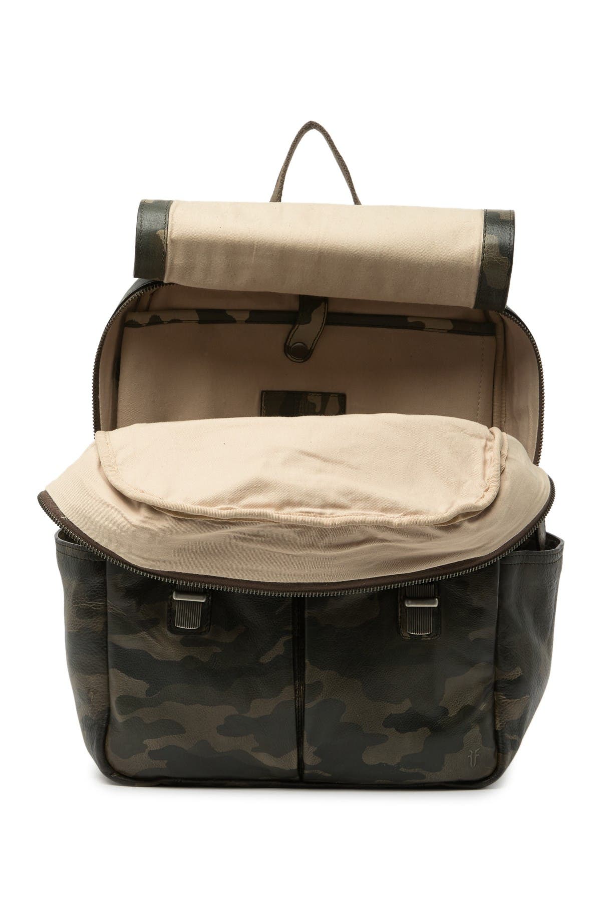 Frye Leather Camo Backpack, Alternate, color, 