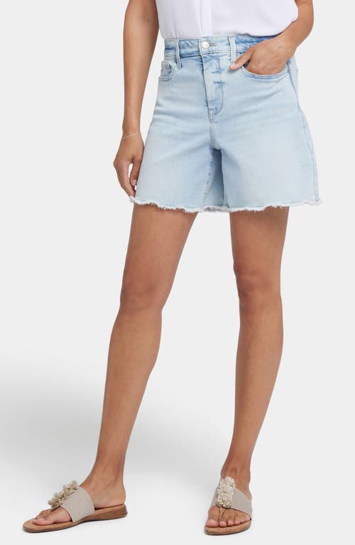 Nydj Berkyn High Waist Fray Hem Shorts In Pamplona Ice