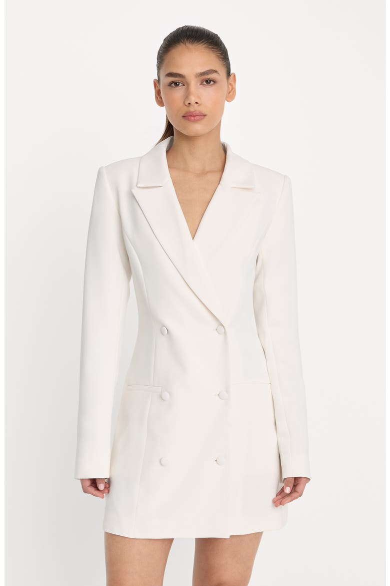 Luxe Suiting Exec Long Sleeve Blazer Minidress, Alternate, color, SOFT SHELL