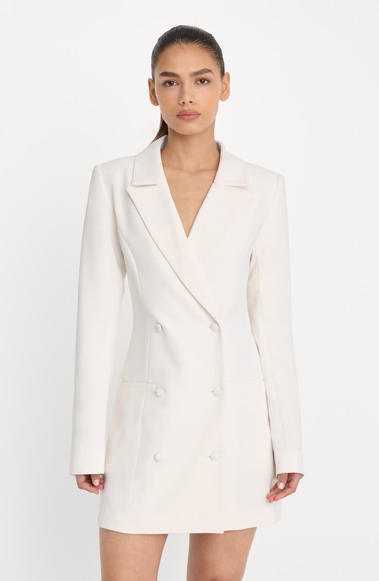 Good American Luxe Suiting Exec Long Sleeve Blazer Minidress, Alternate, color, Soft Shell