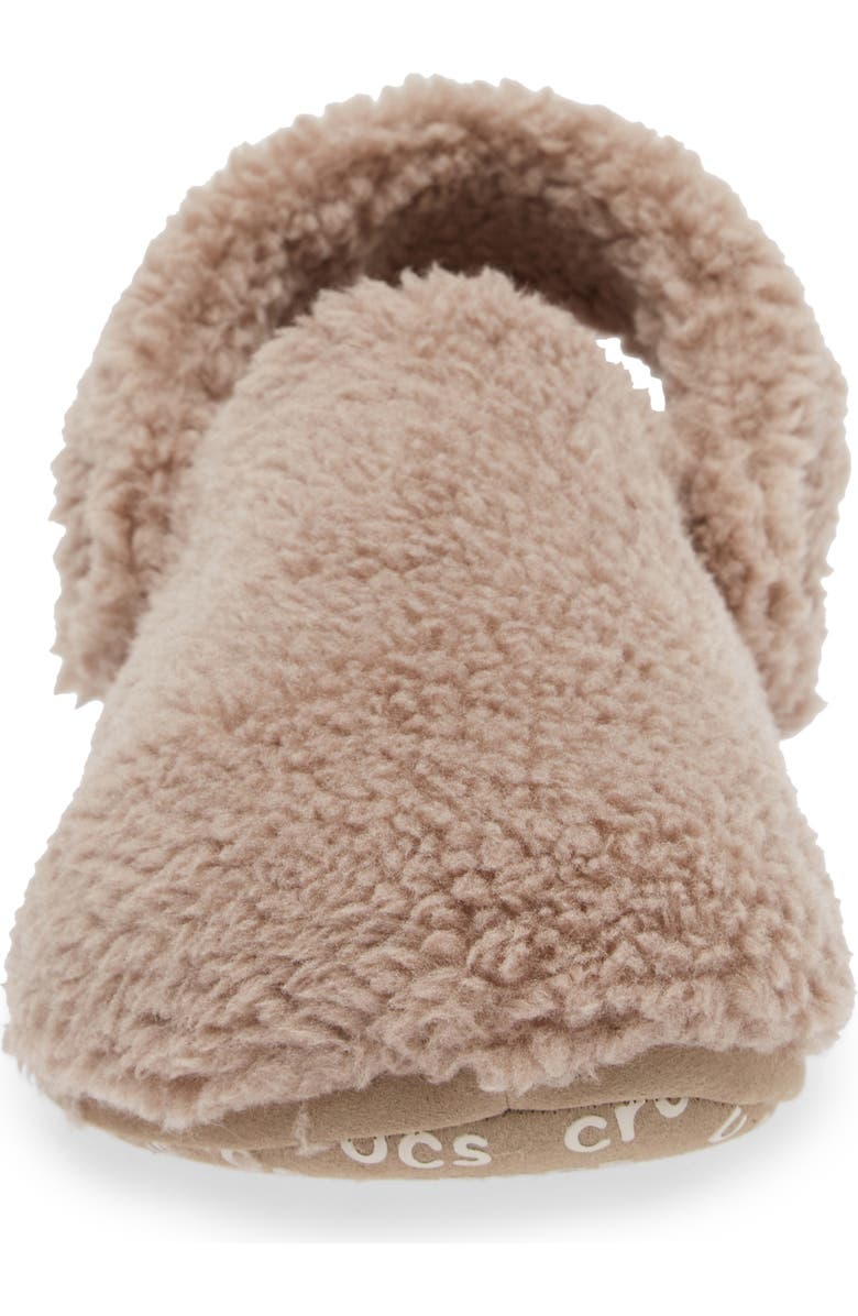 CROCS Classic Cozzzy Faux Fur Slipper Clog, Alternate, color, Mushroom