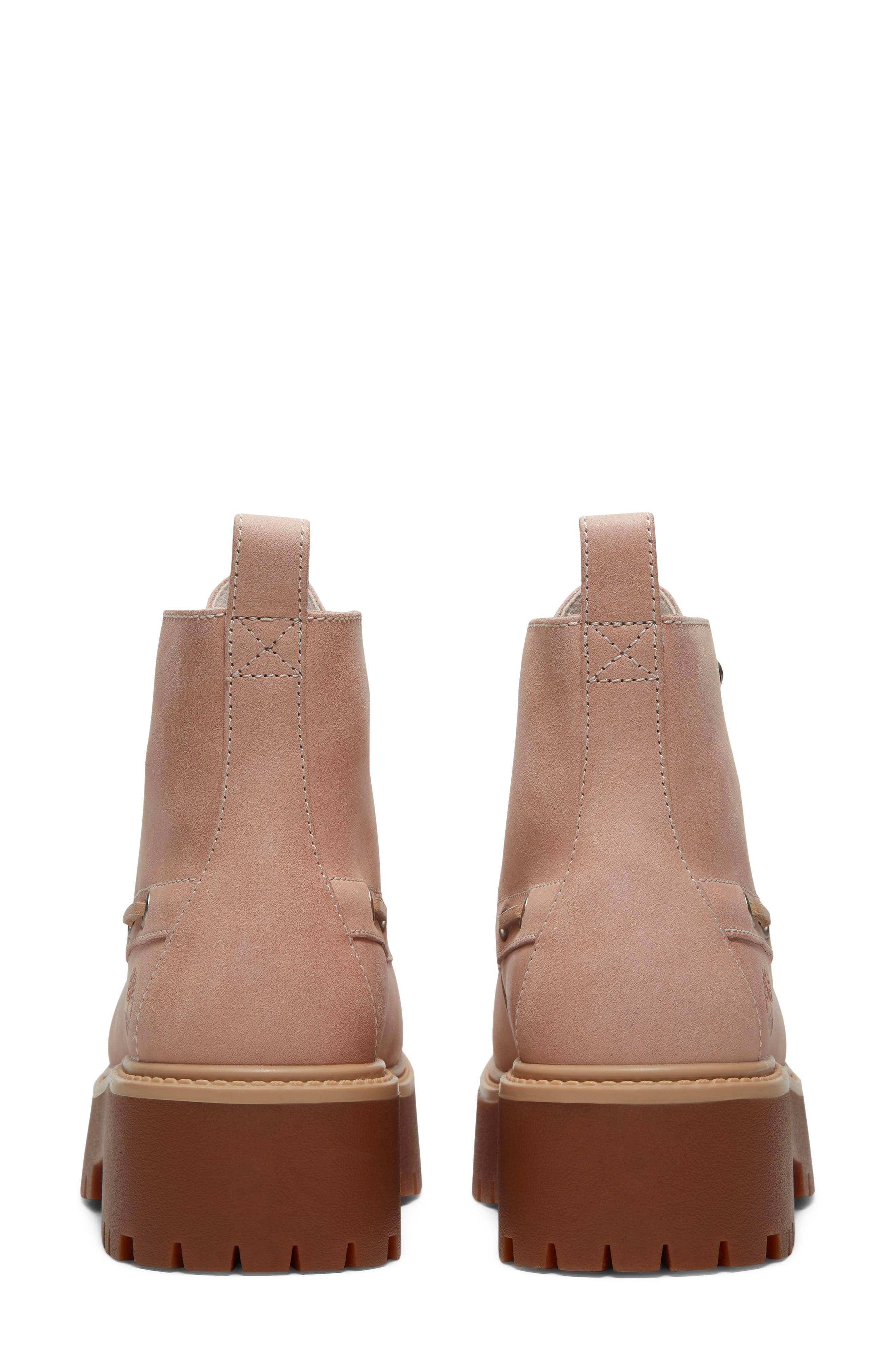 Stone Street Platform Kiltie Boot, Alternate, color, LIGHT PINK FULL GRAIN