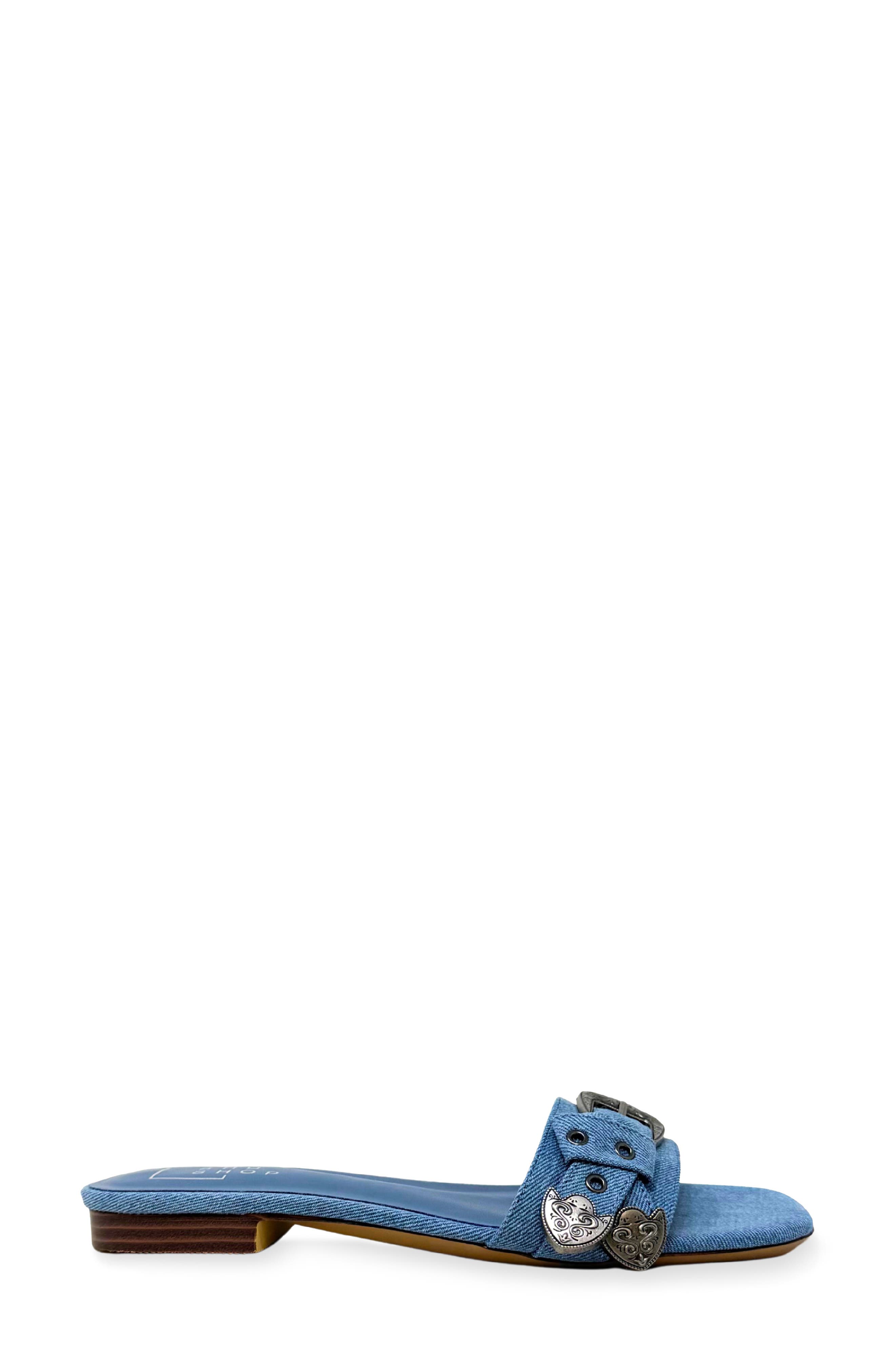 Darryl Slide Sandal, Alternate, color, DENIM