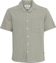 !SOLID Allan Solid Linen Blend Camp Shirt