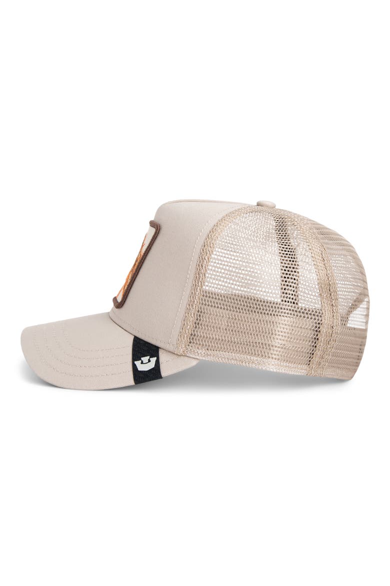 The Outlaw Lizard Patch Trucker Hat, Alternate, color, BISCUIT