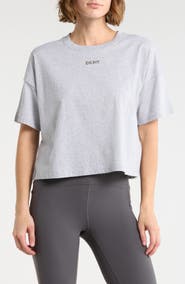 DKNY Metallic Bubble Logo Cotton T-Shirt