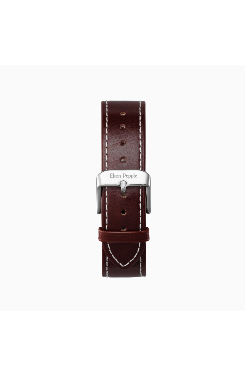 Elton Pepple Loop Stitch - Silver Strap, Main, color, Dark Brown