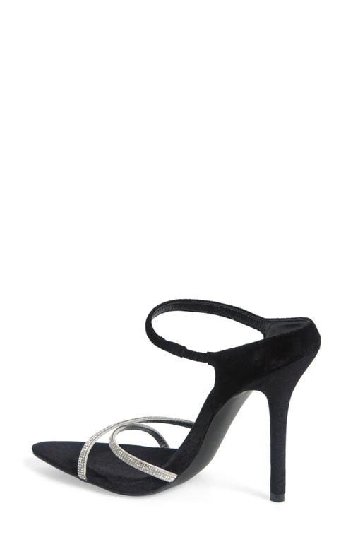 Steve Madden Stunner Stiletto Slide Sandal In Black Velvet