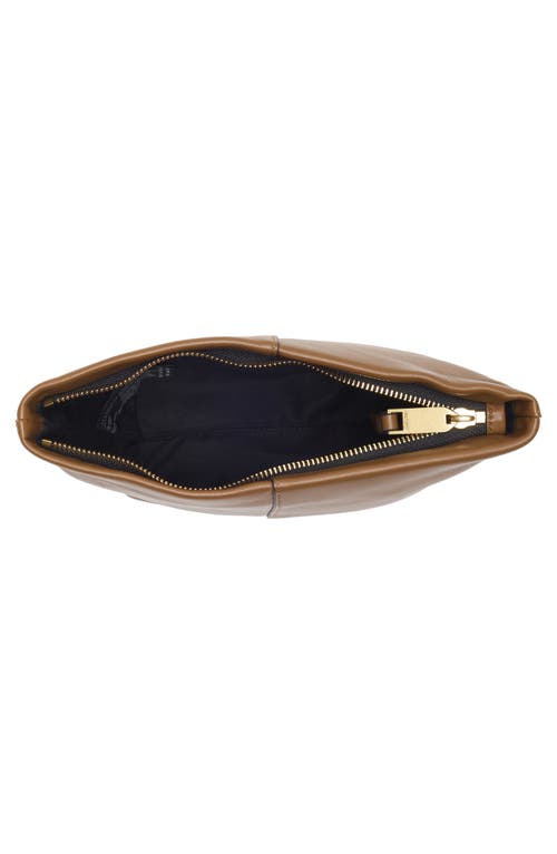 Allsaints Hex Grained Leather East/west Pouch In Brown