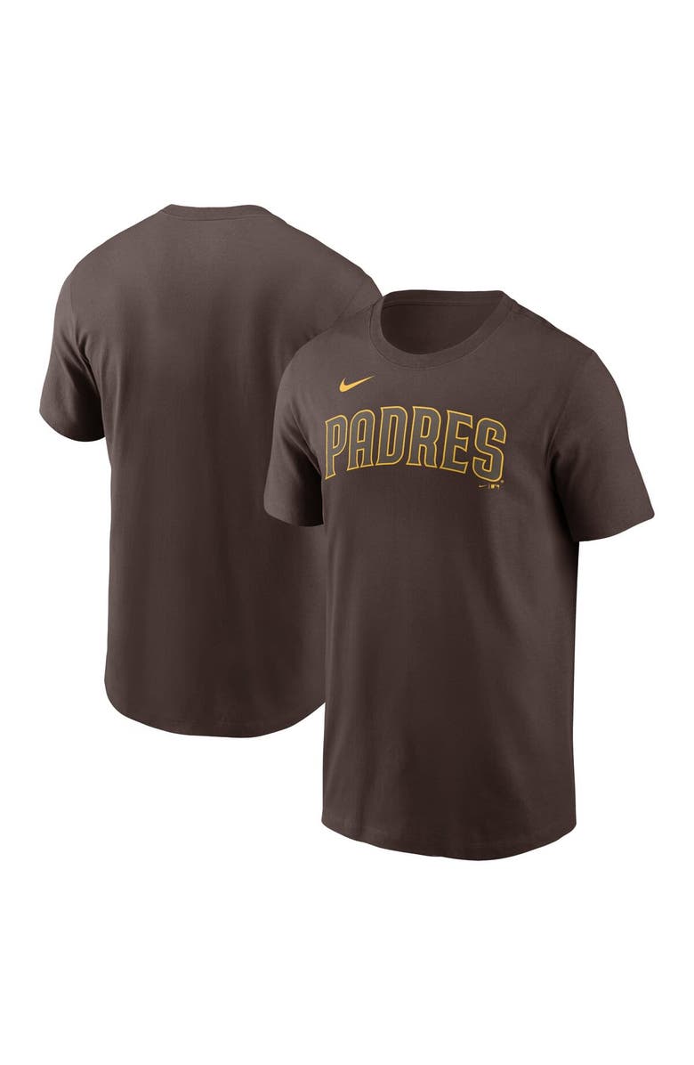 Nike Men's Nike Brown San Diego Padres Fuse Wordmark T-Shirt, Alternate, color, Brown
