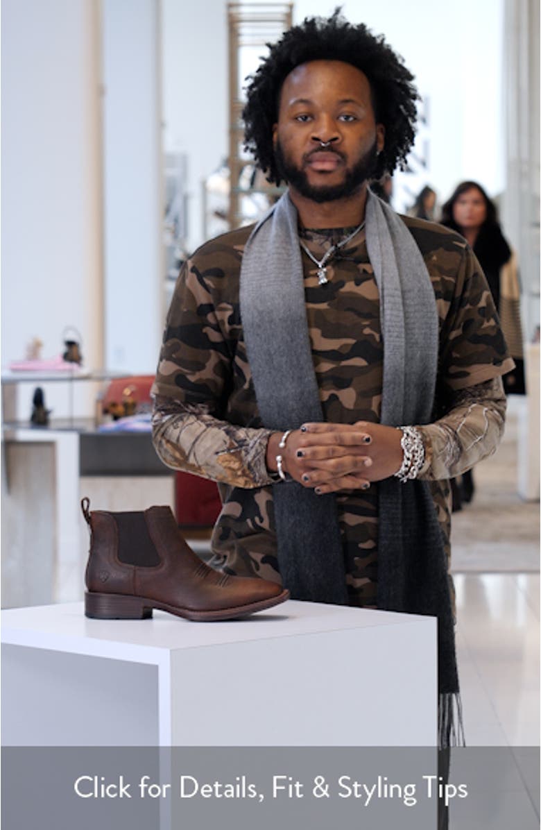 Booker Ultra Square Toe Western Chelsea Boot, sales video thumbnail