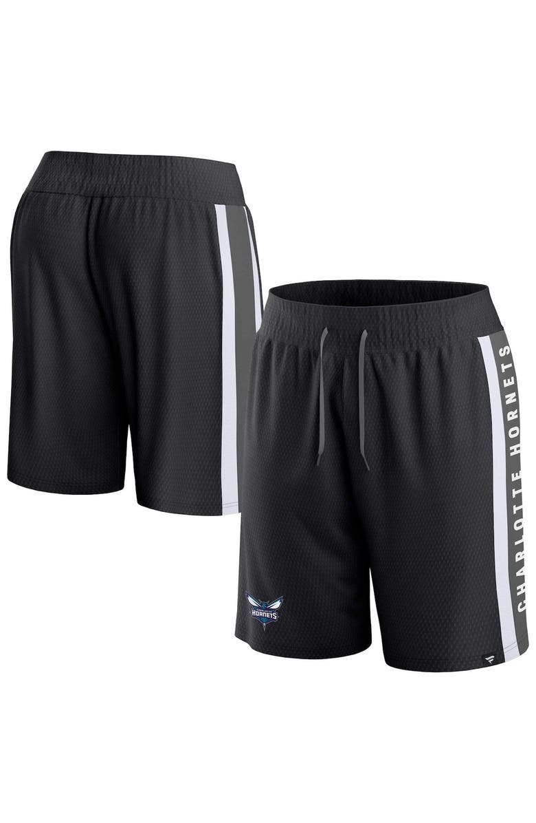 FANATICS Men's Fanatics Branded Black Charlotte Hornets Referee Iconic Mesh Shorts, Main, color, Black