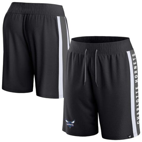 Men's Fanatics Branded Black Charlotte Hornets Referee Iconic Mesh Shorts