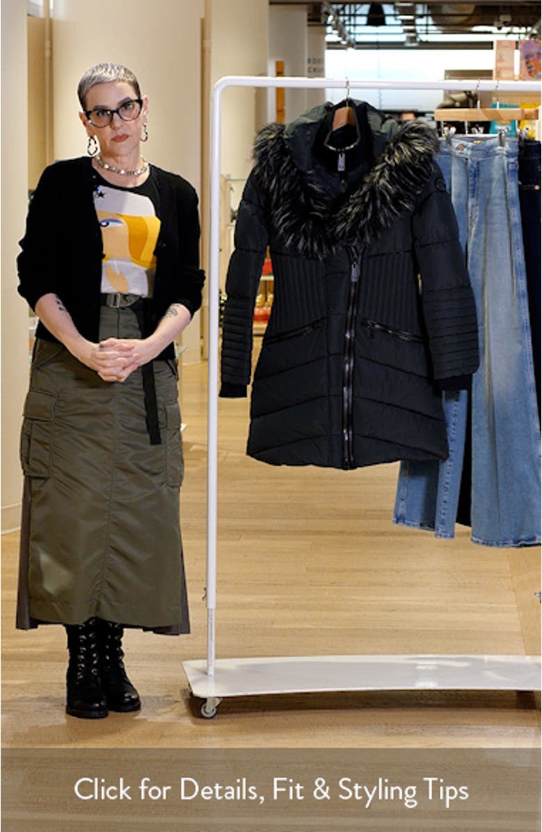 Gigi Vegan Faux Fur Trim Quilted Parka, sales video thumbnail