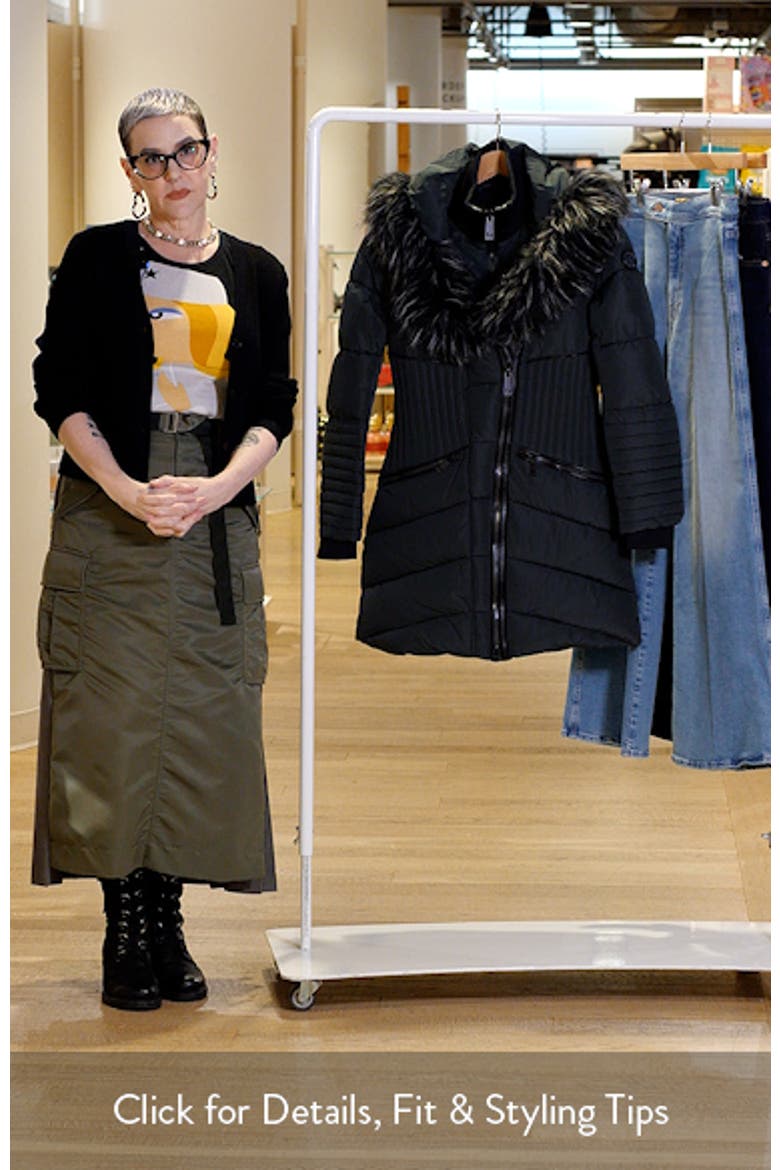 Gigi Vegan Faux Fur Trim Quilted Parka video