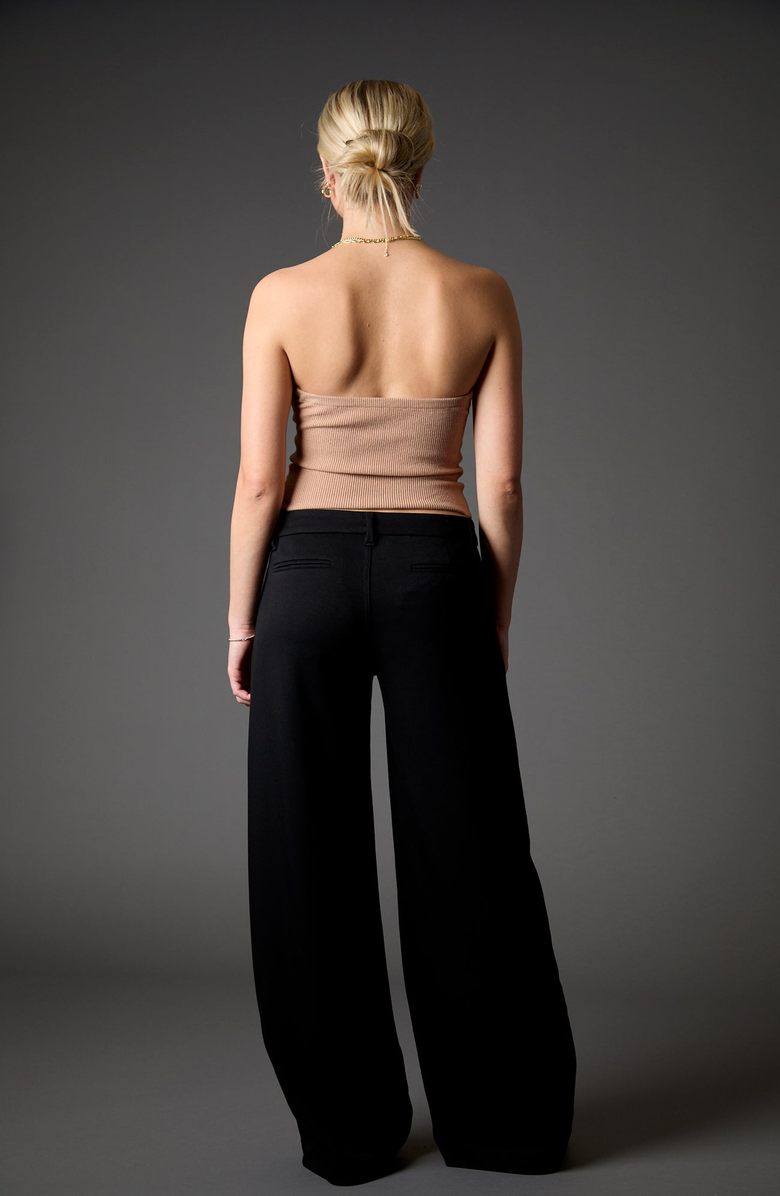 BLUE REVIVAL Taylor Wide Leg Trouser, Alternate, color, Black