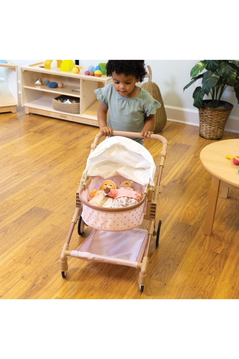 Double Baby Doll Carriage, Alternate, color, Pink