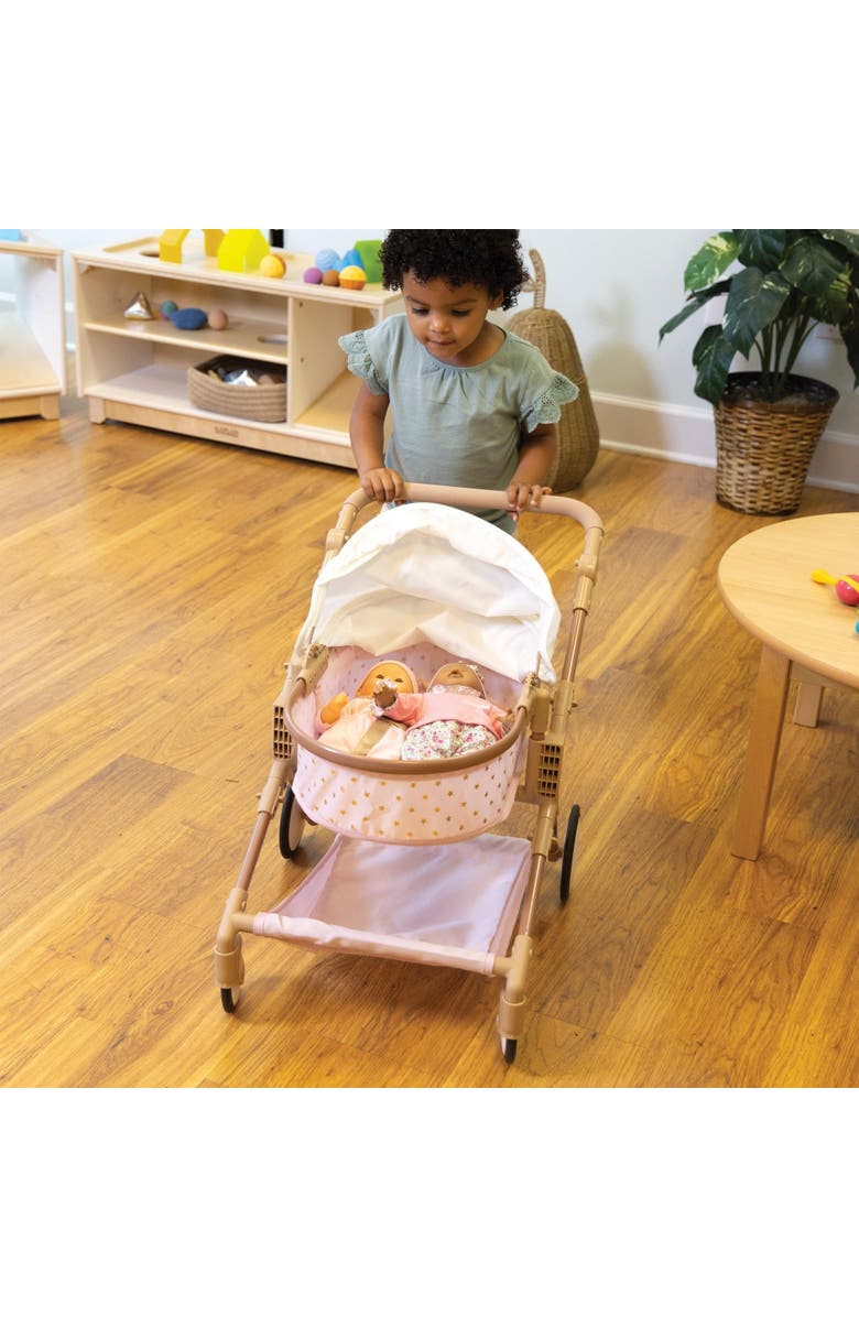 Battat Double Baby Doll Carriage, Alternate, color, Pink