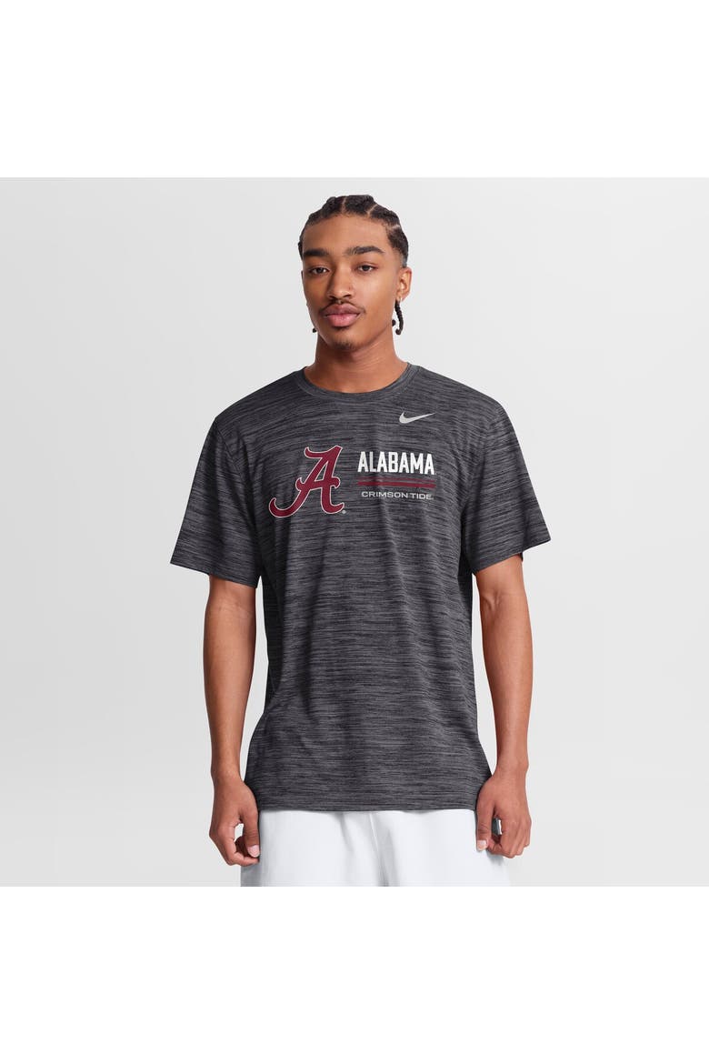 Men's Nike Anthracite Alabama Crimson Tide Sideline Velocity Dri-FIT T-Shirt, Main, color, Anthracite