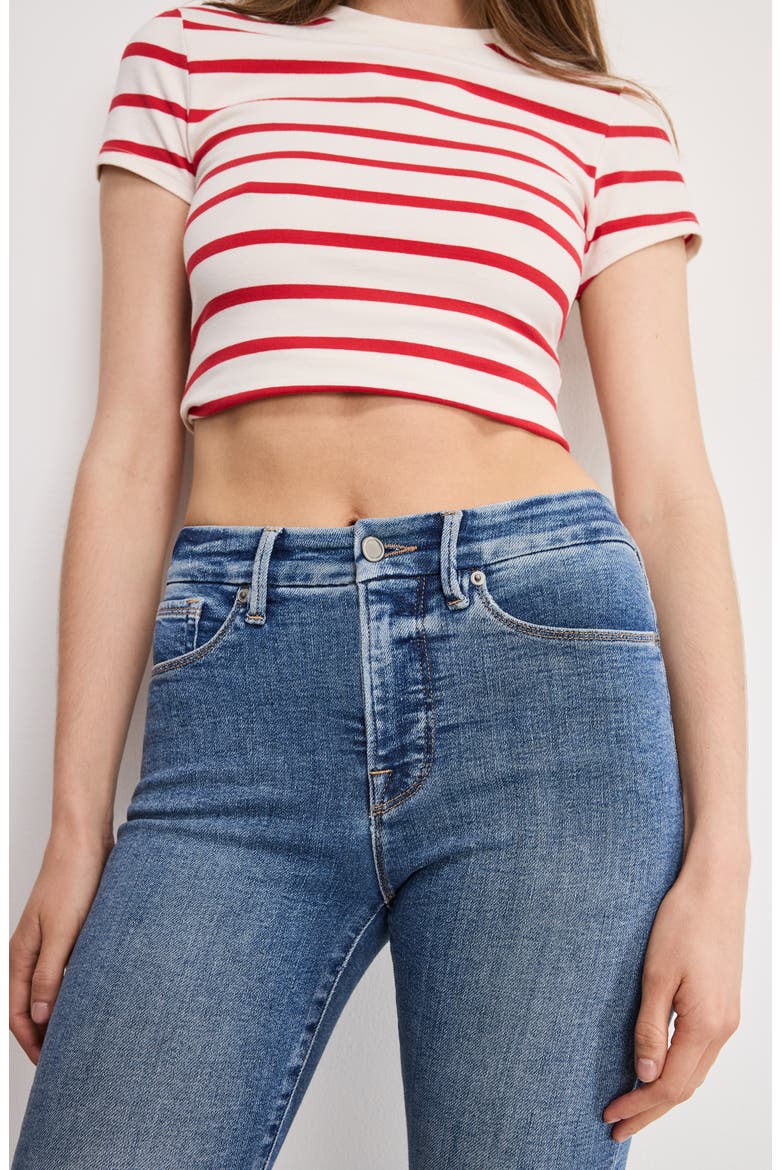 Good Legs Crop Mini Bootcut Jeans, Alternate, color, INDIGO917