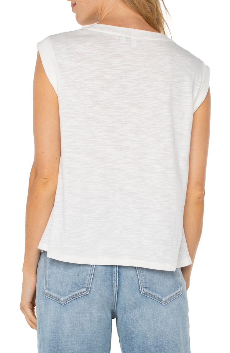 Liverpool Los Angeles Mixed Media Sleeveless Top, Alternate, color, 