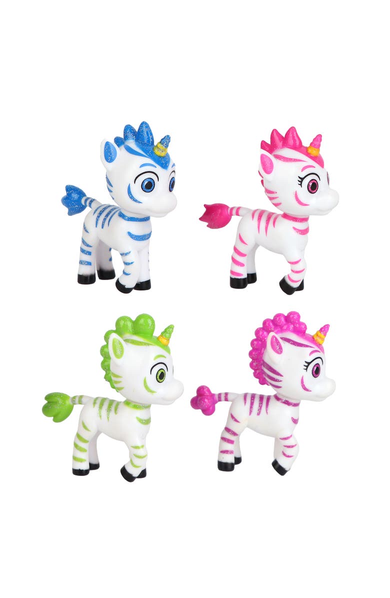 Zoonicorn 4Pack Figurines 2.75 Inch Mini Toy Set, Aliel Ene Promi Valeo, Kids 3+, Main, color, Multicolored