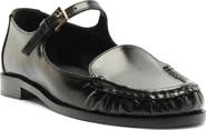 Schutz Tyla Buckle Leather Mary Jane Flat