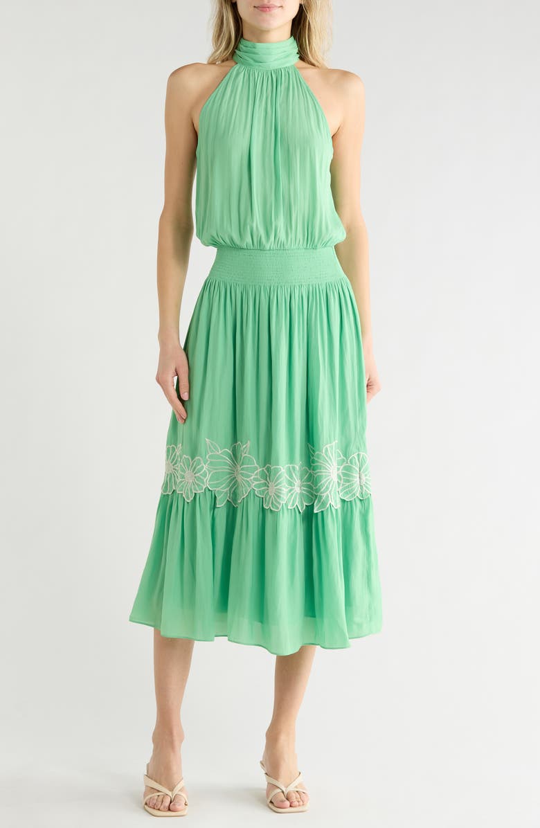 Ramy Brook Elinora Sleeveless Maxi Dress, Main, color, Bright Fern
