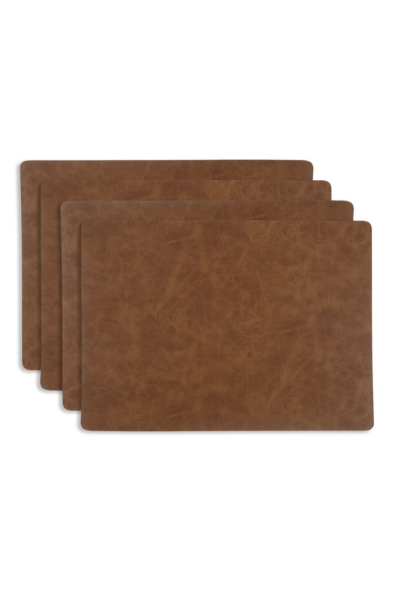 Santiago Rectangular Bio Based Vinyl Placemat, Main, color, Light Brown