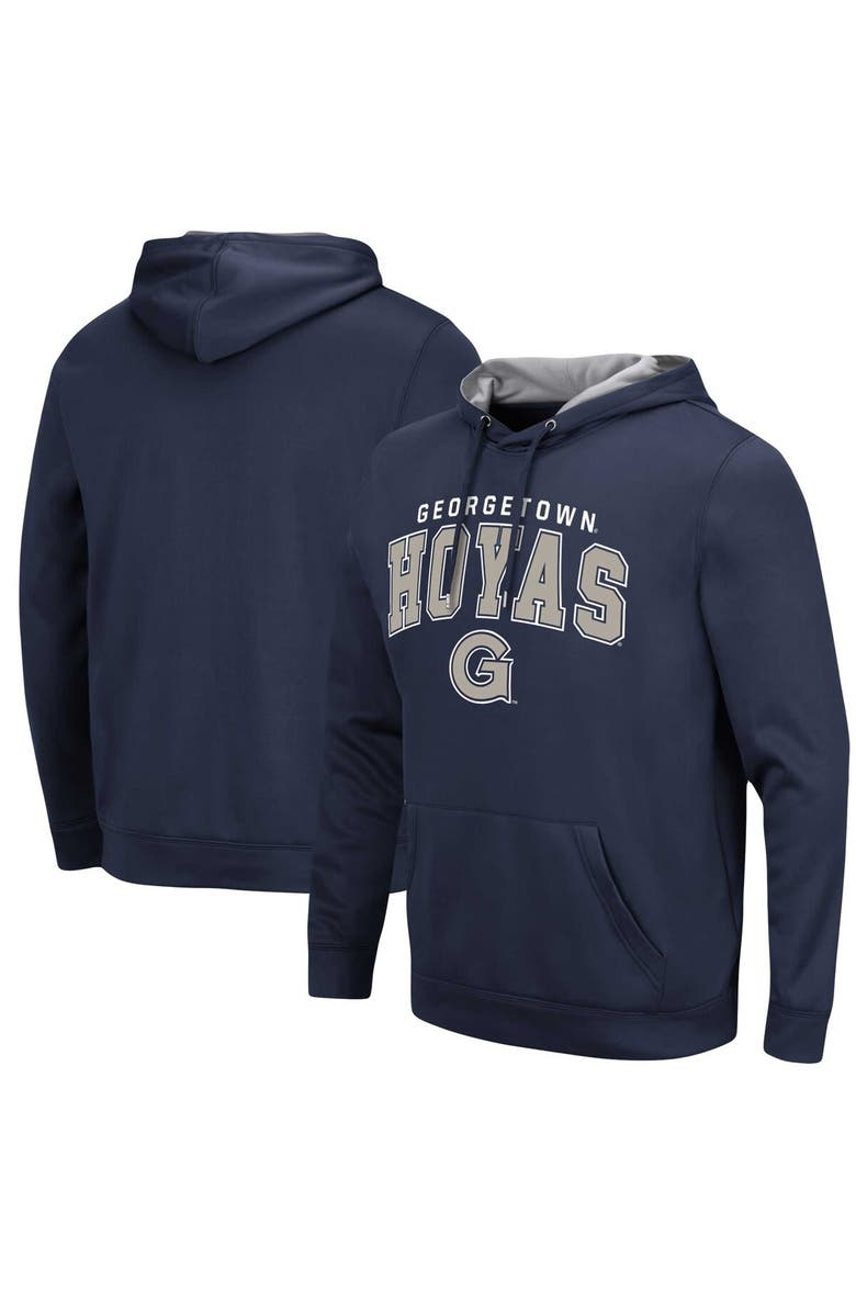 COLOSSEUM Men's Colosseum Navy Georgetown Hoyas Resistance Pullover Hoodie, Main, color, Navy