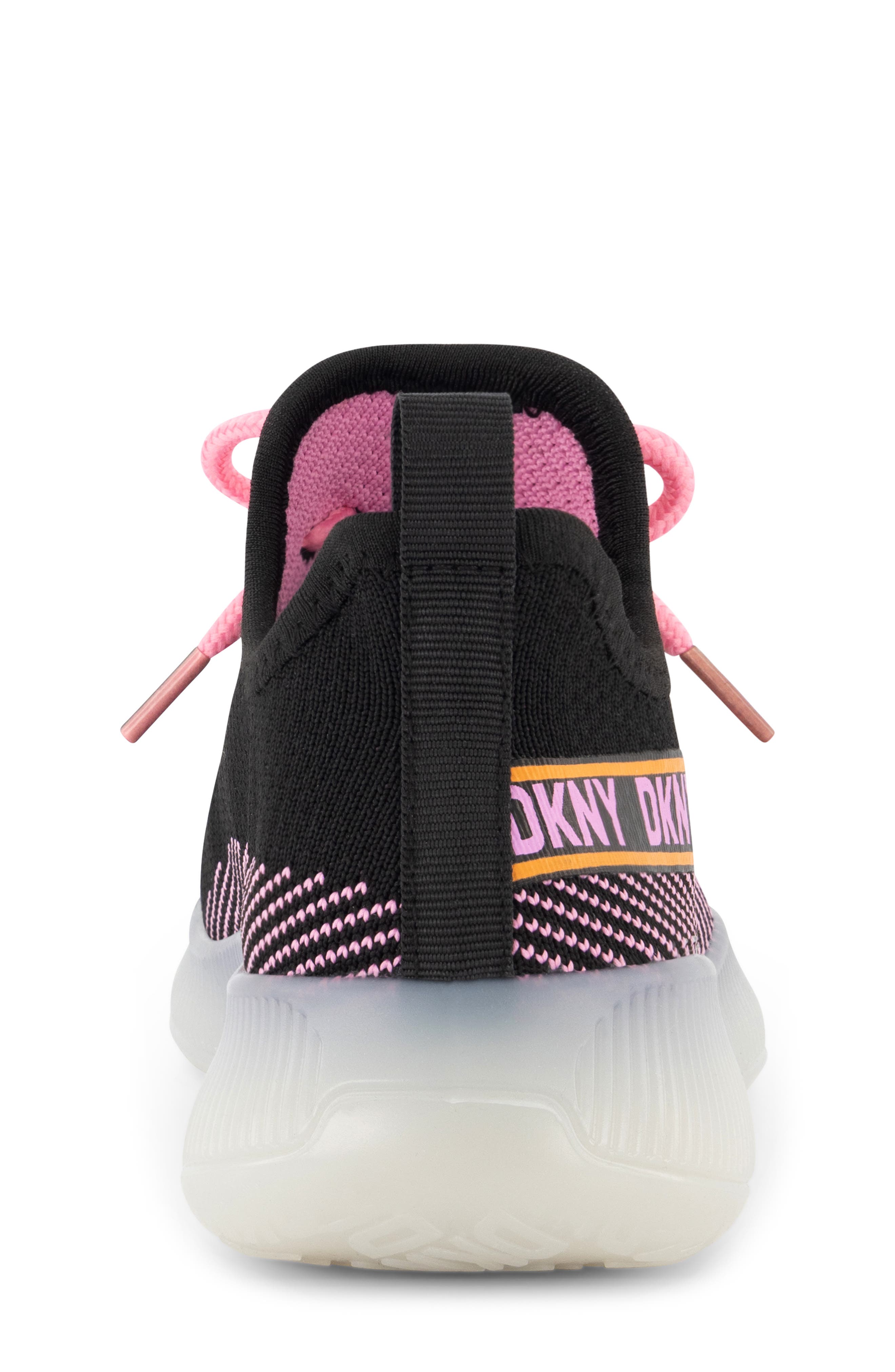 DKNY Kids' Landon Knit Sneaker, Alternate, color, Black