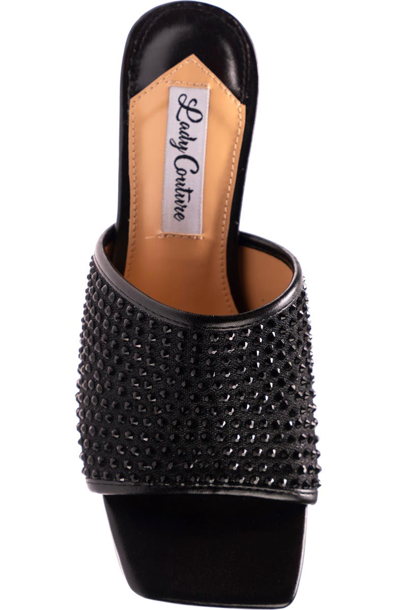 LADY COUTURE Rhinestone Slide Sandal, Alternate, color, Black