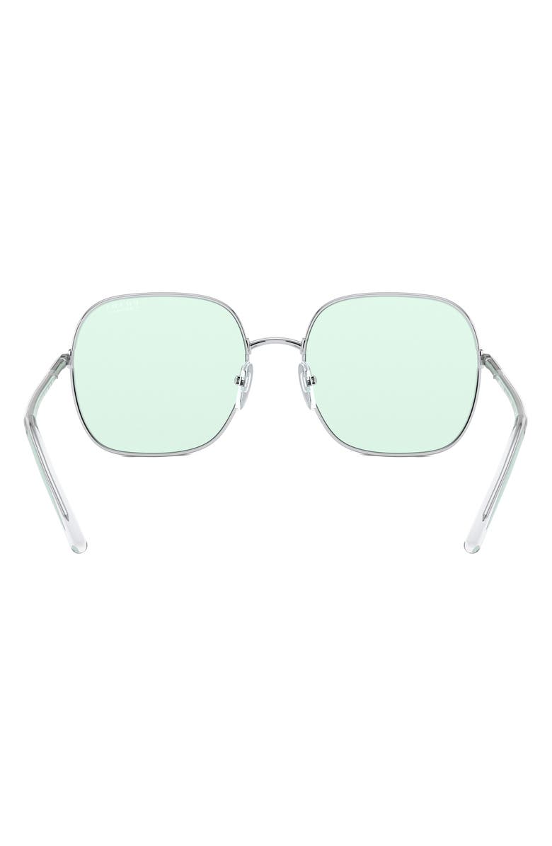Prada 55mm Photochromic Polarized Round Sunglasses, Alternate, color,