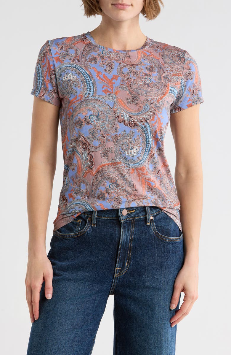 L'AGENCE Ressi Paisley Top, Main, color, Periwinkle French Paisley